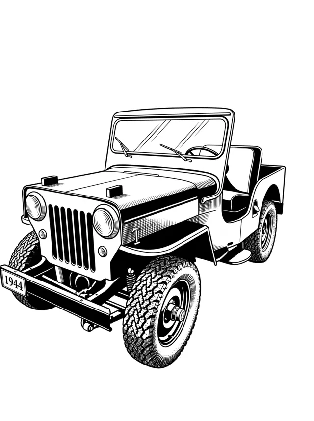 Vintage Jeep Illustration