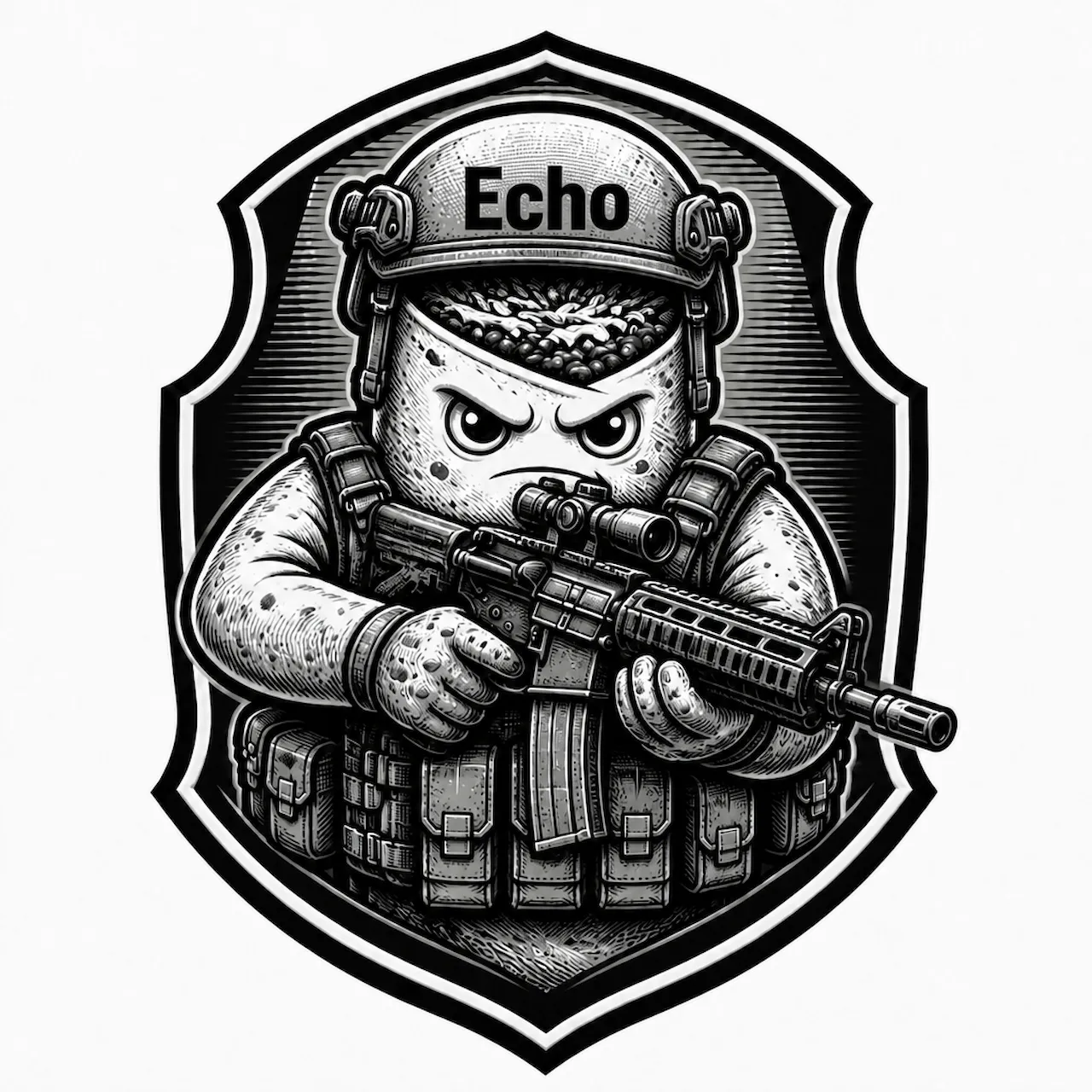 Laser cut and engrave Echo Tactical Soldier