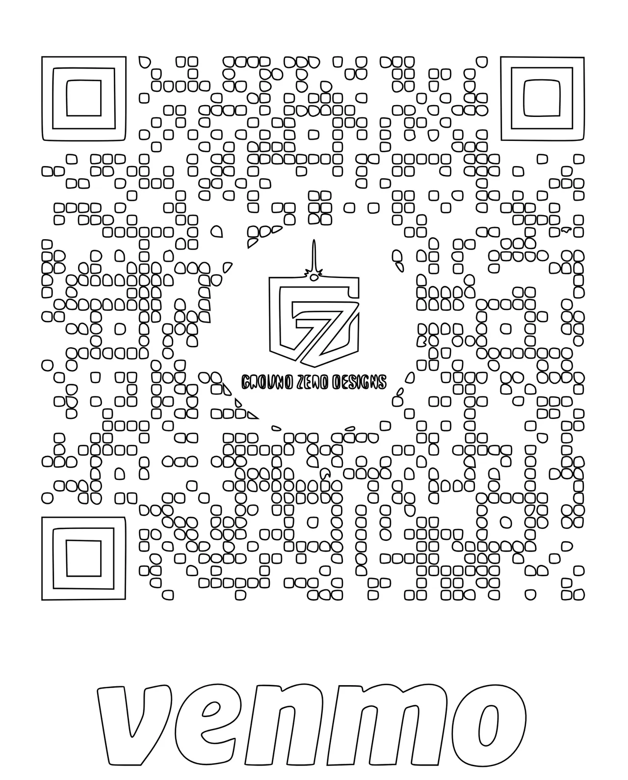 Laser cut and engrave Venmo QR Code