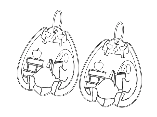 Librarian Boo earrings