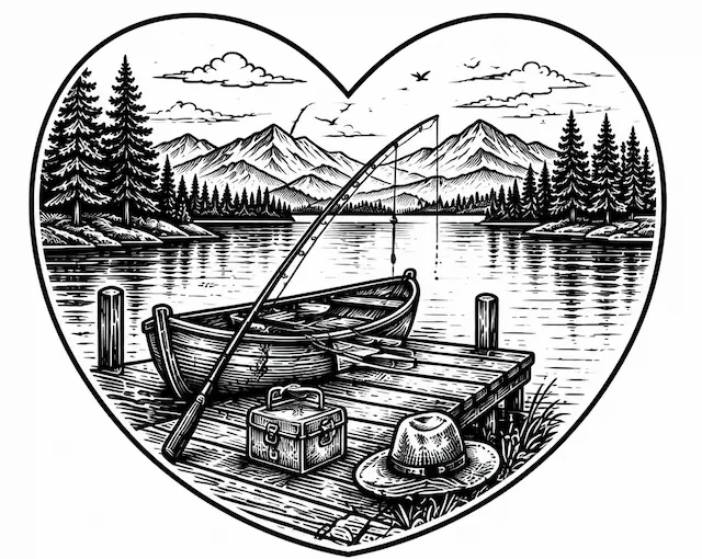 Heart-Shaped Fishing Lake