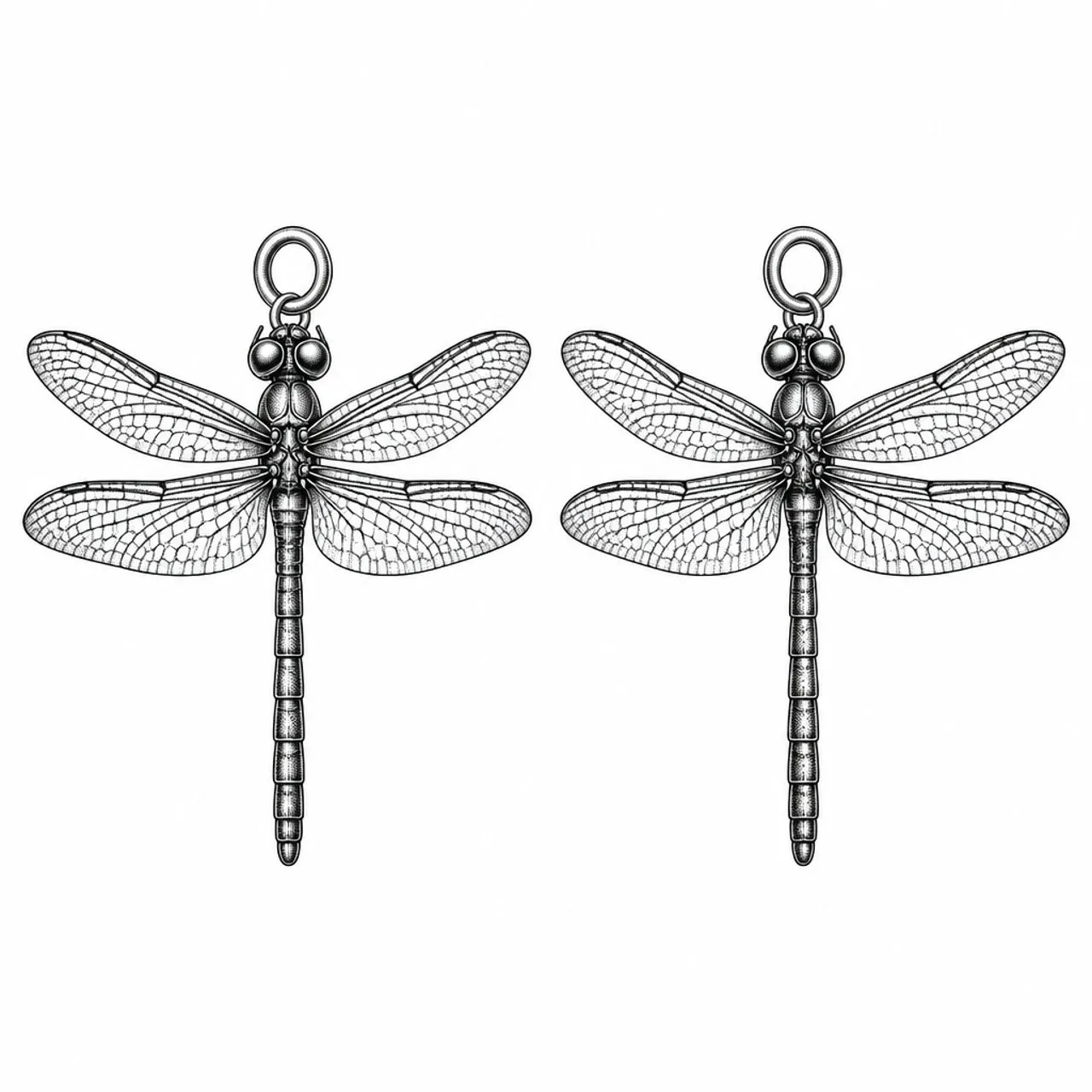 Laser cut and engrave Dragonfly Earrings