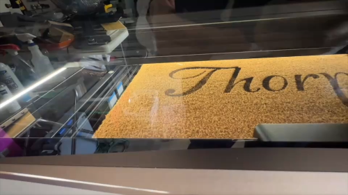 [Laser cut and engrave] Personalized Castañeda Family Name Coir Doormat