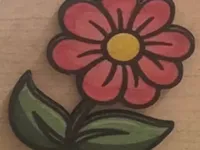[Laser cut and engrave,Inkjet printing] Flor decoración