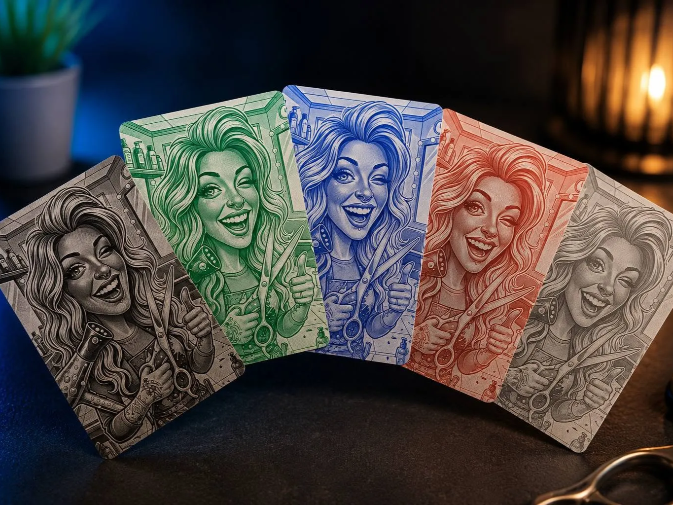 Custom laser engraved business card