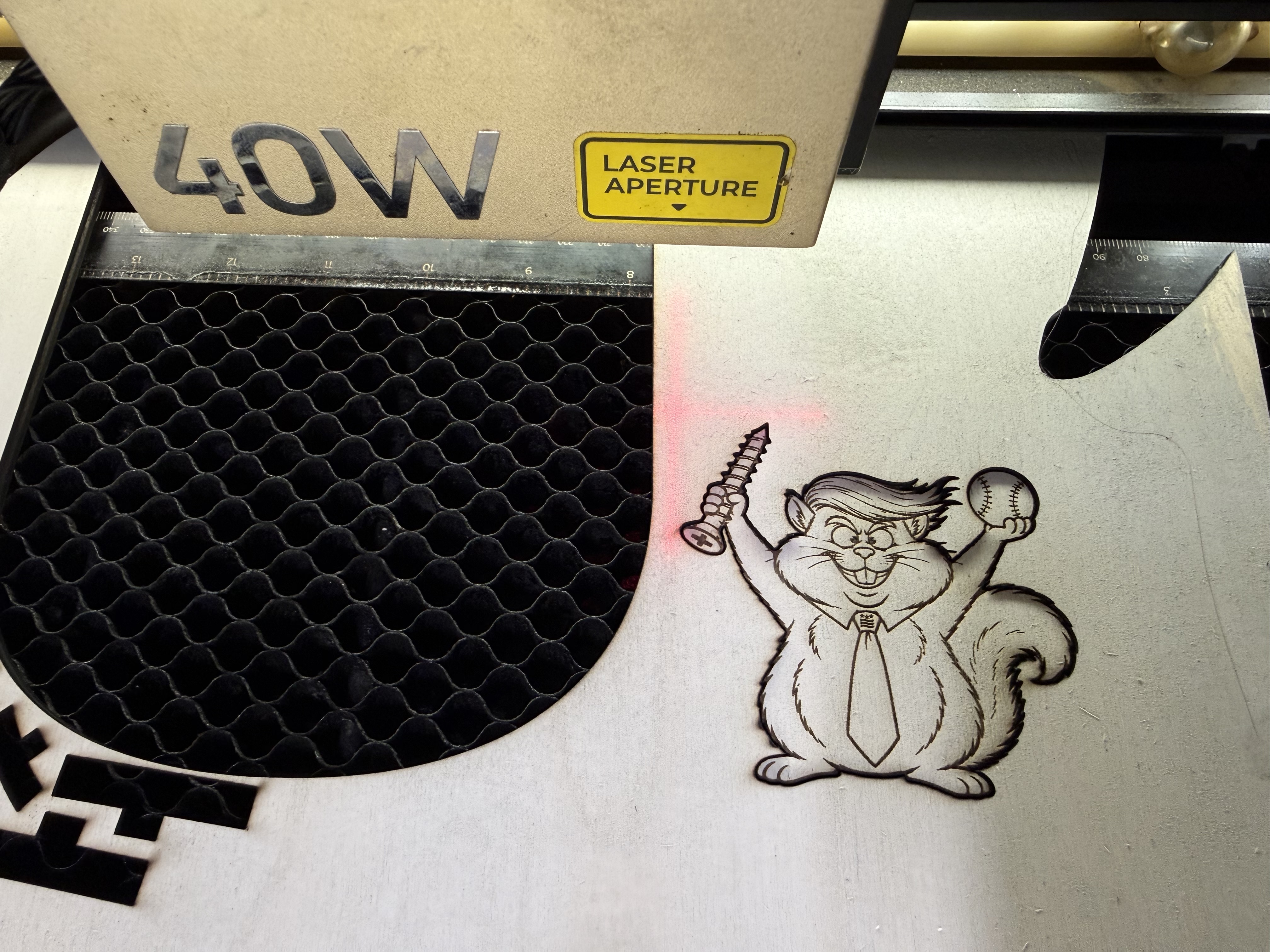 Screwball the Squirrel - Politician Magnifico instruction: step 1 - Chalk white paint plywood