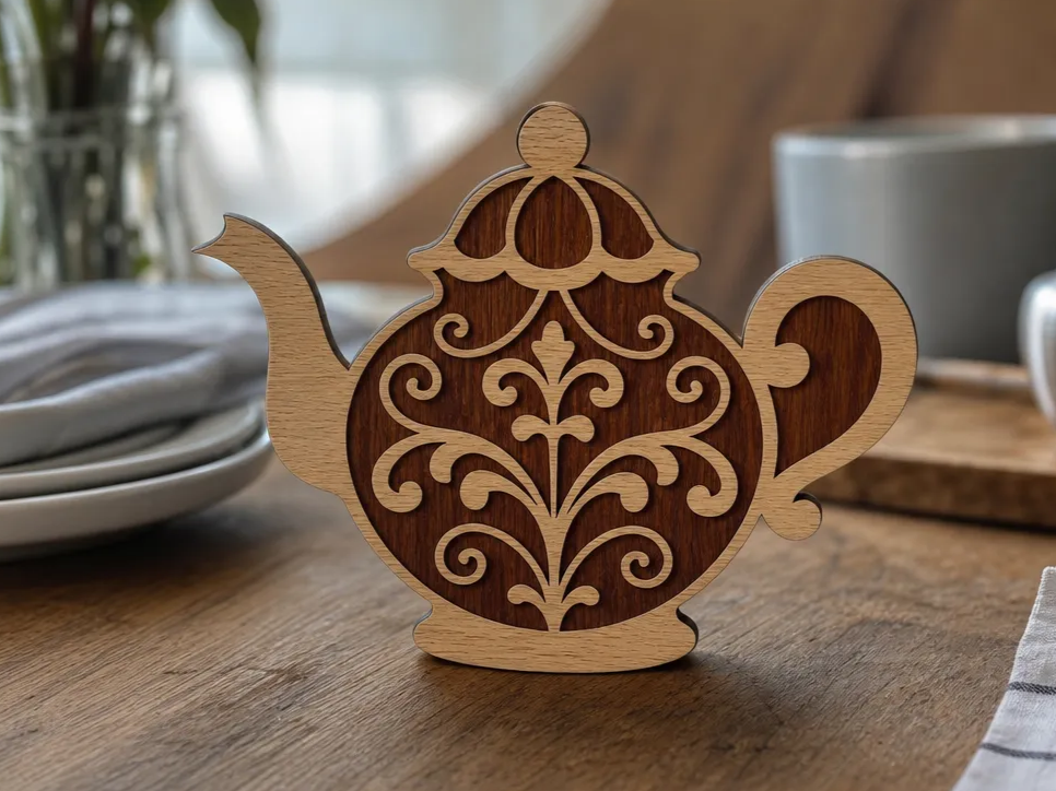 Teapot - Decorative Laser Cut Design