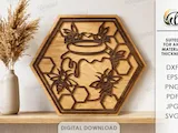 [Laser cut and engrave] Farm Signs Bundle. Farmhouse Wall Decor Lasercut Files. Layered Wooden Country Sign. Farm Animals SVG. Nature Scene. Home Decoration. Rustic