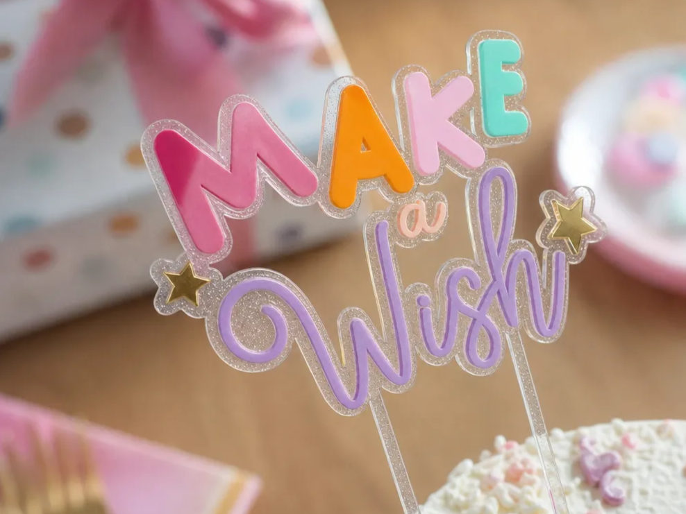 Cake topper Make a Wish
