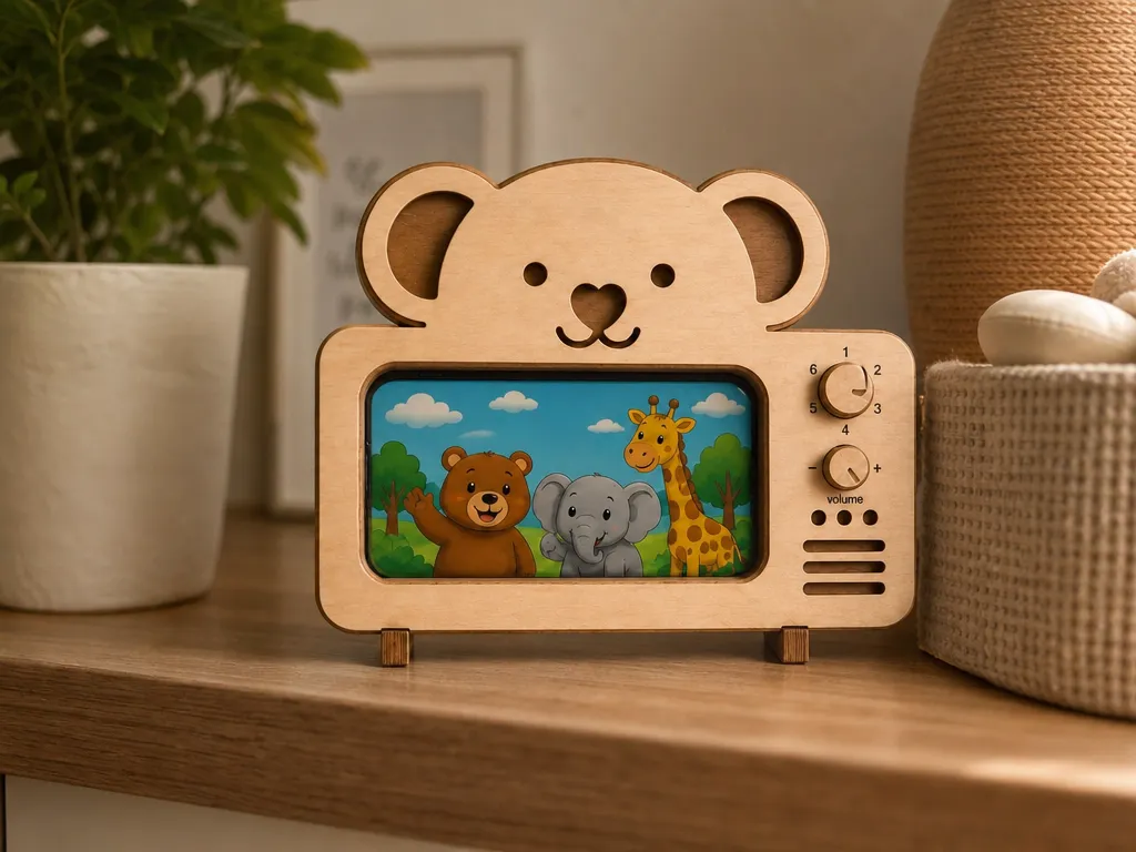 Support de téléphone en bois en forme Koala pour enfant