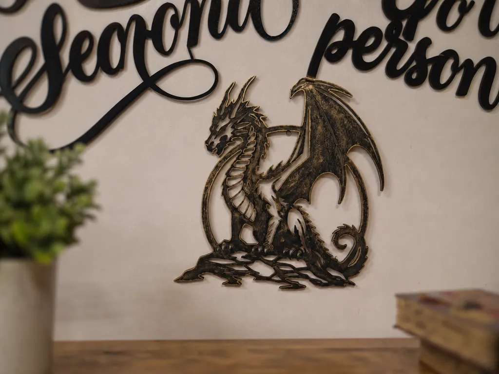 Dragon Wall Art Silhouette
