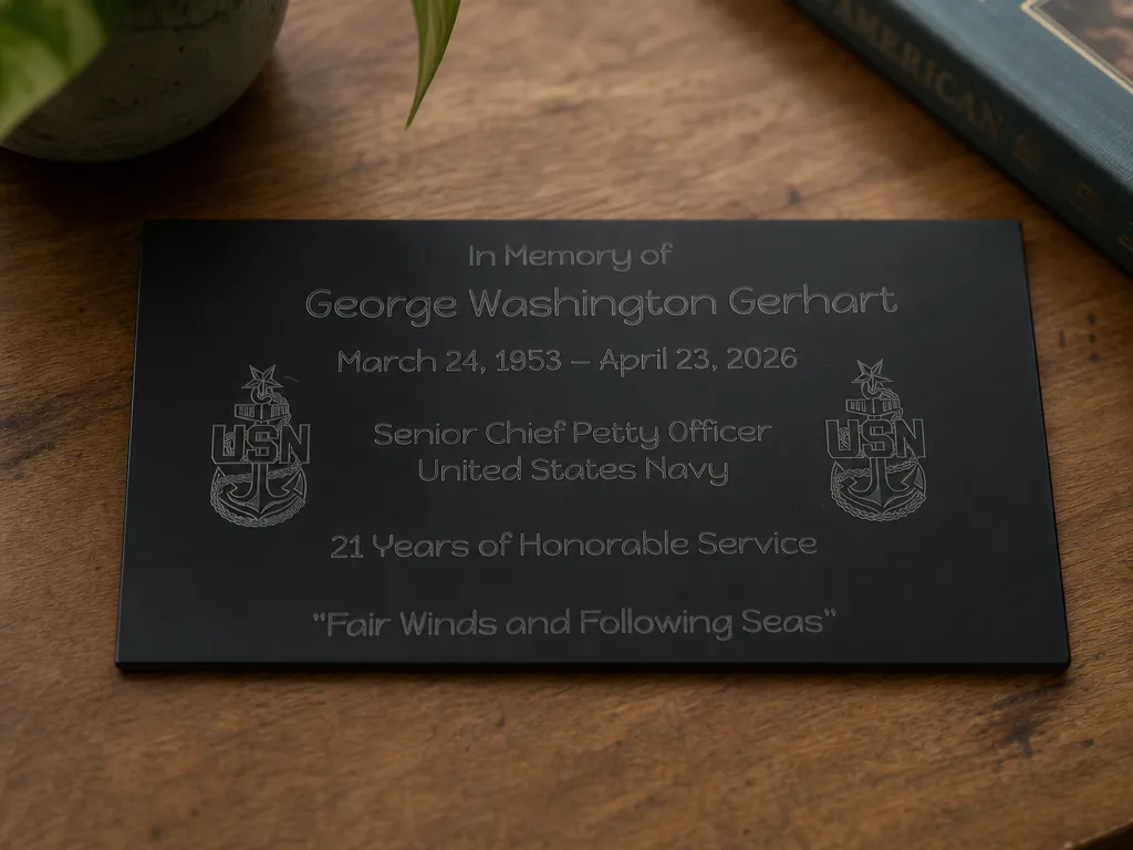 United States Navy Memorial Plaque