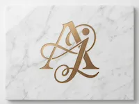 [Laser cut and engrave] Artistic AJ Initials Emblem Logo