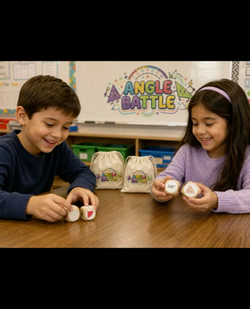 [Laser cut and engrave,Inkjet printing] Angle Battle Educational Math Dice Game for Classroom Learning