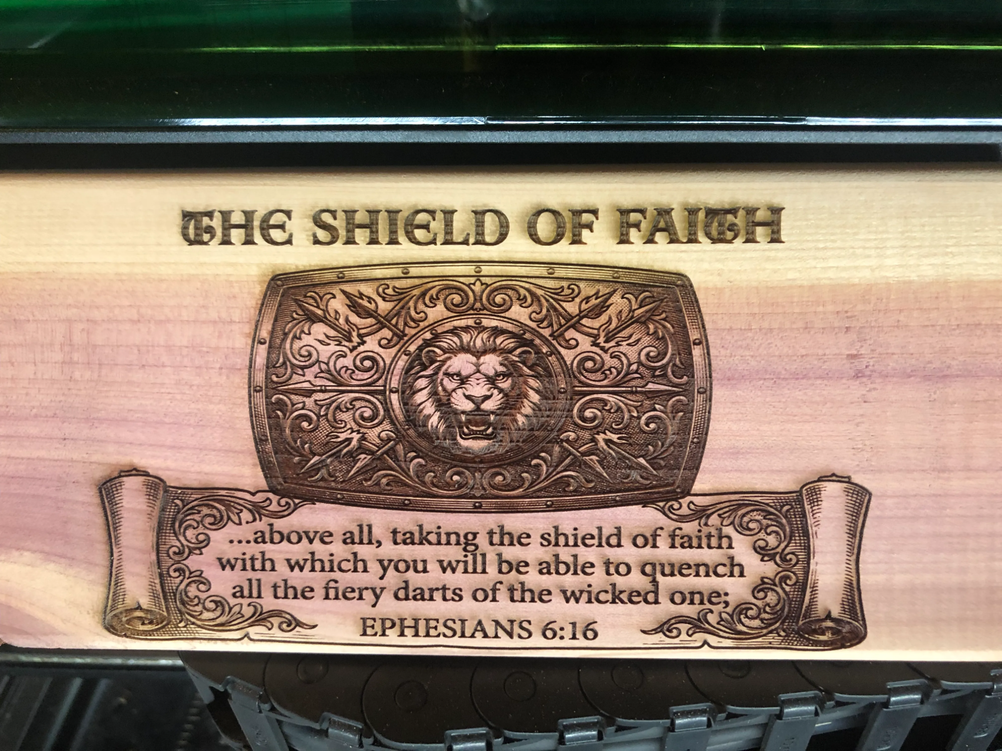 The Shield of Faith Ephesians 6:16 Bible Verse Wall Plaque