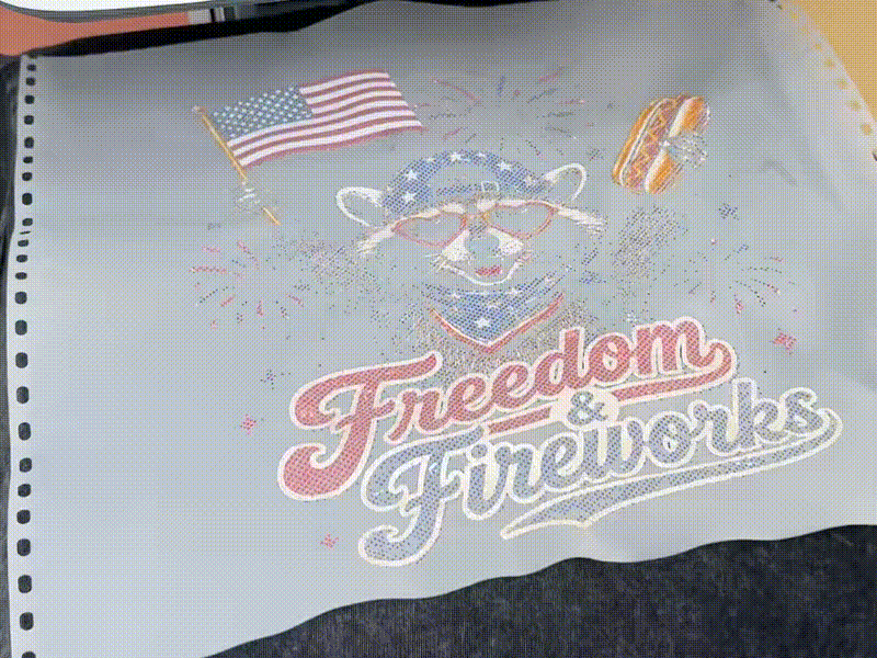 Independence Day Halftone Graphic Tee