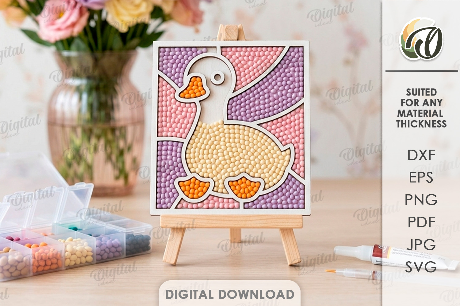 [Laser cut and engrave] Diamond Painting Blanks Bundle. Mosaic Art Laser Cut. Wooden Kids craft. Montessori SVG. Home Decor. Wall Sign. Diamond Mosaic Frame