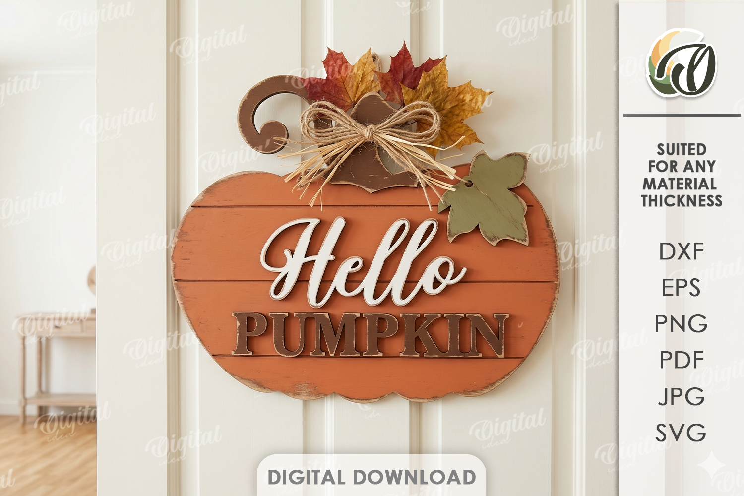 [Laser cut and engrave] 3D Rustic Fall Wall Signs Bundle. Pumpkin Door Hanger Laser Cut File. Autumn Farmhouse Decor SVG. Welcome Sign. Fall Quotes. Leaves