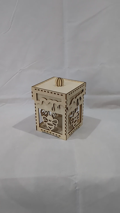 [Laser cut and engrave] Gift Box Bee Laser Cut Template, Honey Storage Case, Laser Cutting Design