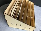 [Laser cut and engrave] Holz-Visitenkartenhalter für den Schreibtisch mit mehreren Fächern
