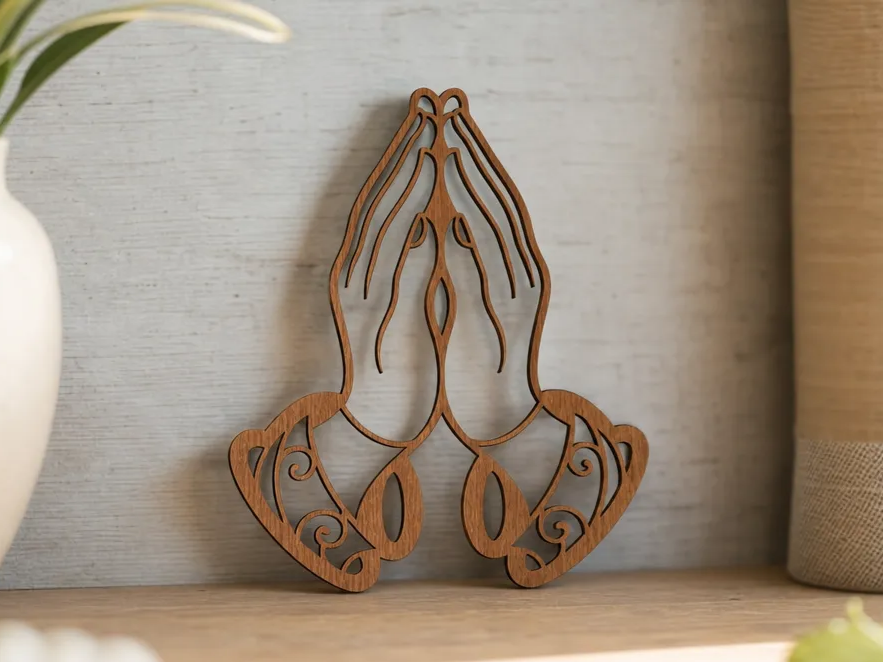 Praying Hands - Decorative Laser Cut Design