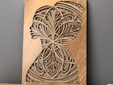 [Laser cut and engrave] 3D Husband & Wife Silhouette Mandala SVG | Romantic Layered Wall Art Laser Cut File | Soulbound