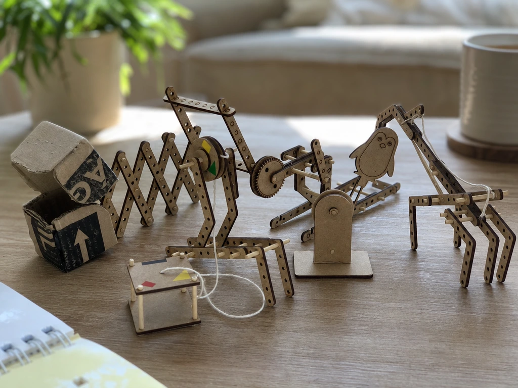 DahoraKit — Laser-Cut Mechanics Kit for STEM Education: Parametric, Open and Free, Remixable
