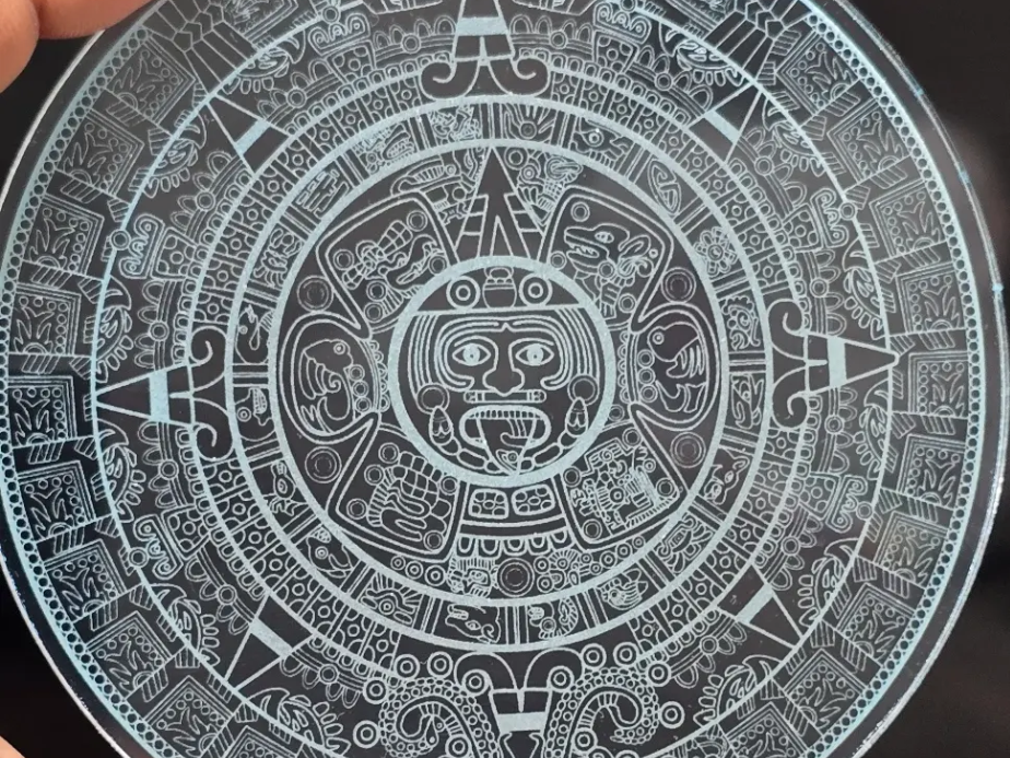 Aztec Calendar on Acrylic