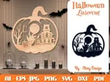 [Laser cut and engrave] Halloween Pumpkin Wall Decor Bundle SVG | 12 Laser Cut Pumpkin Designs | Wooden Halloween Wall Art