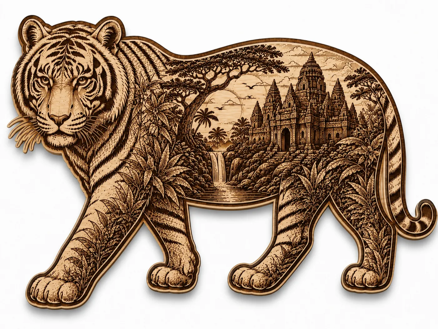 Tiger Scenic Cut and Engrave