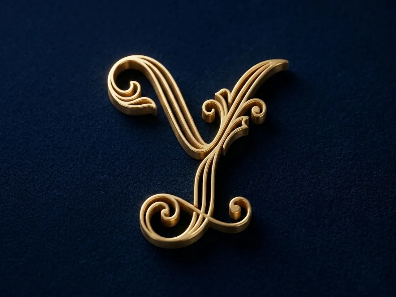 [Laser cut and engrave] Y Romantic Luxury Wedding Monogram – Elegant Bridal Initial for Laser Cut Signs, Cake Toppers, Invitations, Engraving & Cricut