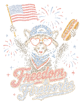 Independence Day Halftone T-Shirt.xcs