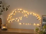 [Laser cut and engrave] Illuminated Cloud Wall Hanging with Warm LED Fairy Lights