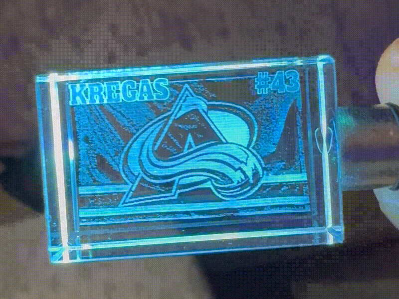 Colorado Avalanche Kregas Number 43 Light Up Acrylic Keychain