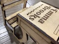 [Laser cut and engrave] Miniature School Desk and Chair Set with Personalized Nameplate