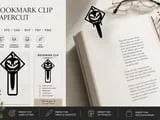 [Laser cut and engrave] Halloween Pumkin Clip Bookmark Papercut 16 DESIGNS