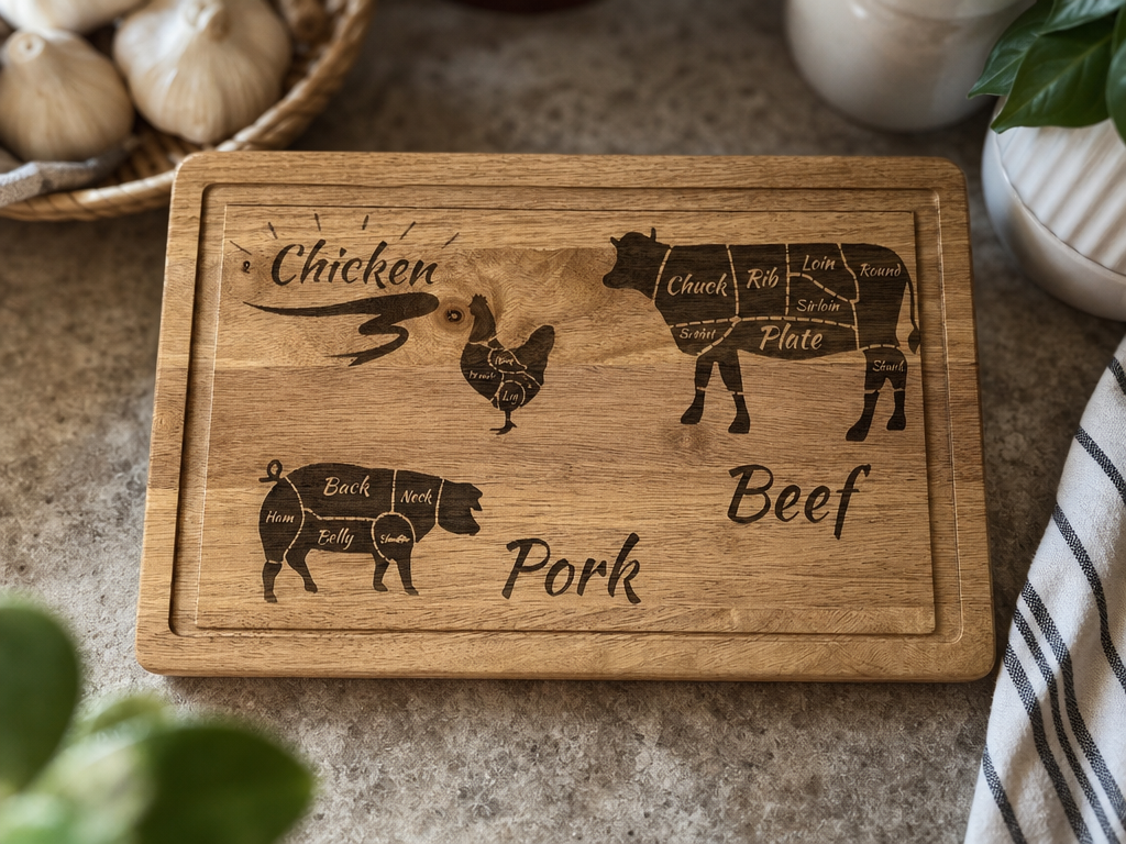 From Cluck to Chuck: The Ultimate Meat Lover's Cutting Board
