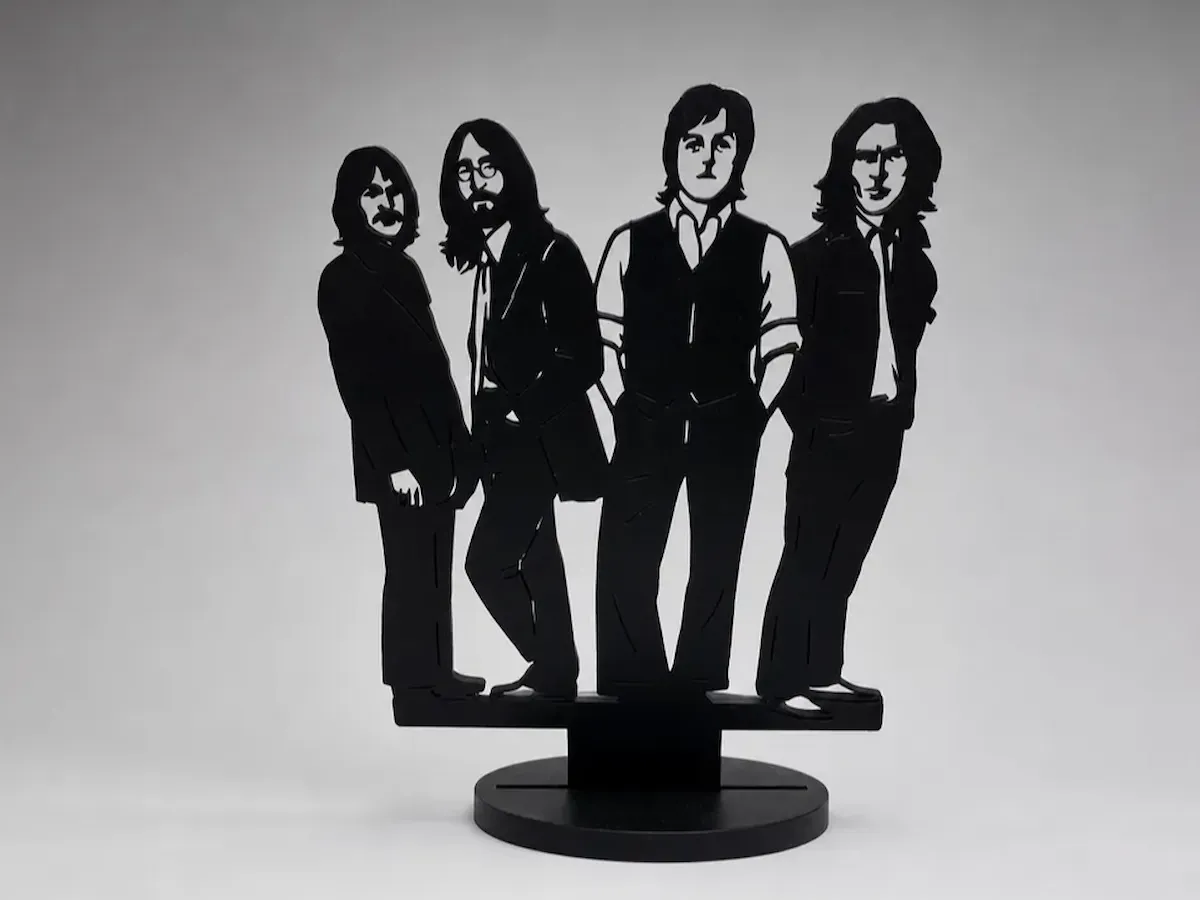 [Laser cut and engrave] The Beatles Silhouette Tabletop Display