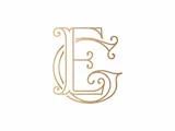[Laser cut and engrave] EG Romantic Wedding Monogram – Flowing Intertwined Initials for Laser Cut Décor, Cake Toppers, Invitations & Engraving