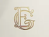 [Laser cut and engrave] EG Romantic Wedding Monogram – Flowing Intertwined Initials for Laser Cut Décor, Cake Toppers, Invitations & Engraving