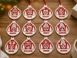 [Laser cut and engrave] Personalized Gnome Christmas Ornament with Tree Motif