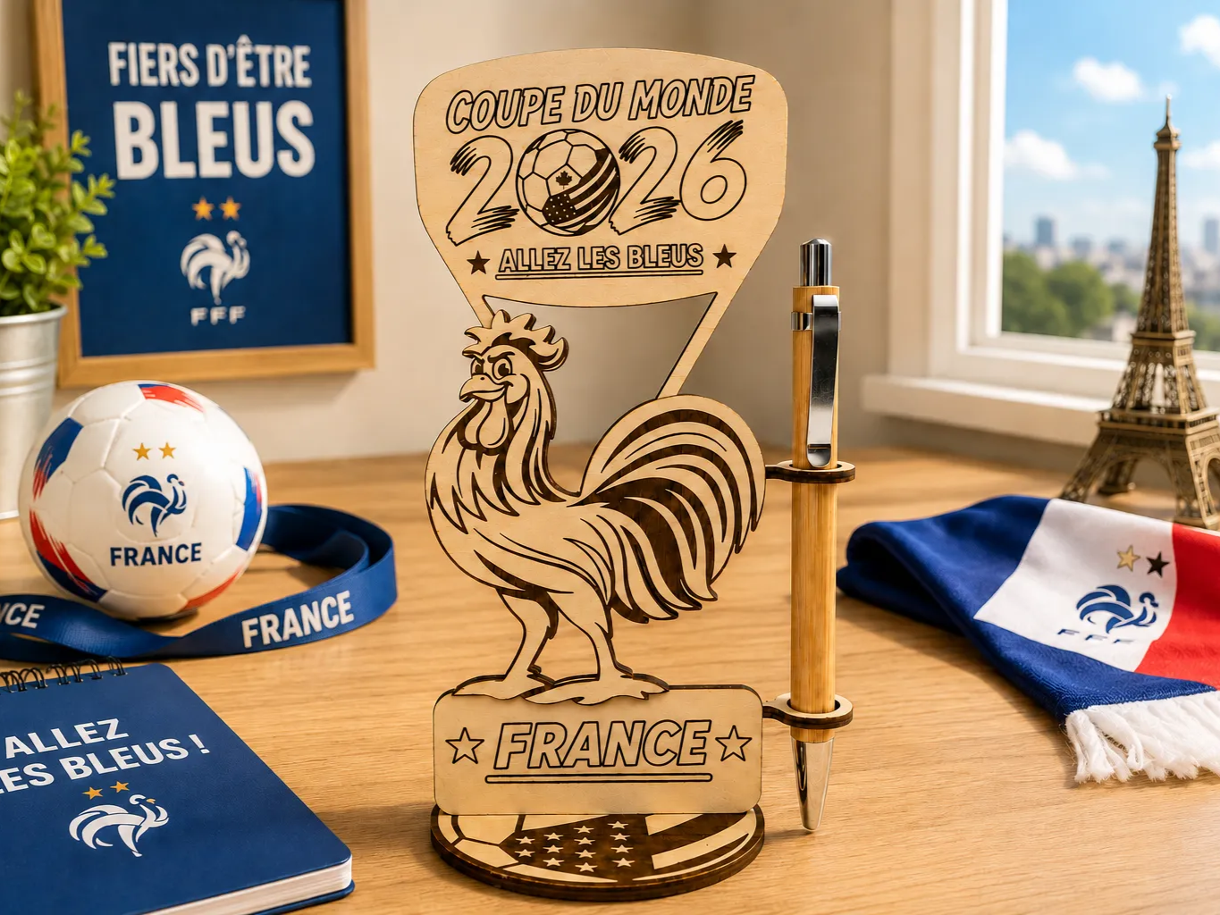 Porte-stylo coq gaulois france Coupe du Monde 2026