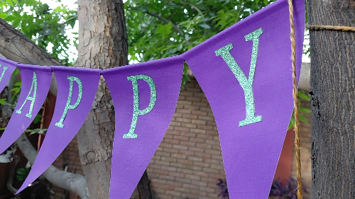 [Laser cut and engrave] 3 in 1 birthday projects: Garland, banner and a Cartooned poster