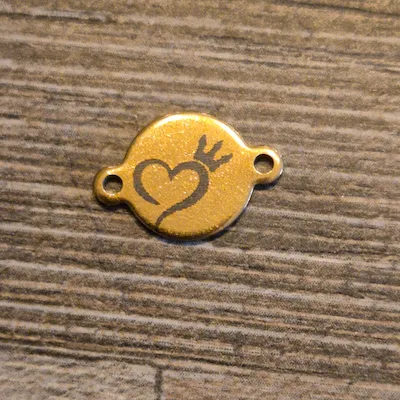 gold plated metal charm