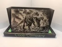 [Laser cut and engrave] Visitenkartenhalter mit Dinosaurier Skelett Motiv