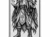 [Laser cut and engrave] Human Male Druid Character Class Wooden Pendant
