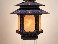 [Laser cut and engrave,Inkjet printing] Chinese Retro Flying Apsaras Rotating Palace Lantern