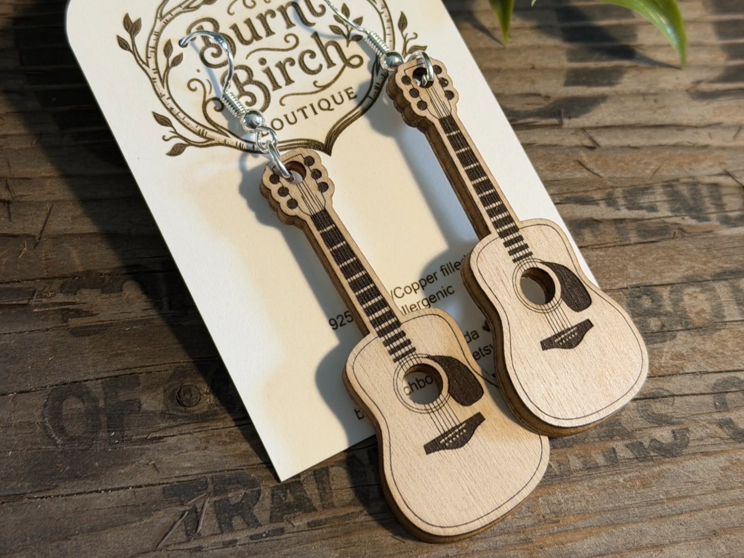 Acoustic Guitar Dangle Earrings