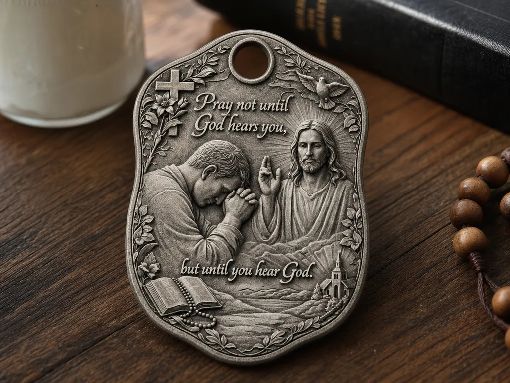 Pray Not Until God Hears You Religious Wall Plaque