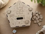 [Laser cut and engrave] Jeu de société en bois Le Trou du Cochon avec jetons avec règles en français et anglais, Jeu traditionnel en bois à fabriquer version non commerciale)